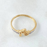 Anillo Fé 1.55gr / T6 1/2 / Dos Oros Amarillo Blanco 18K *