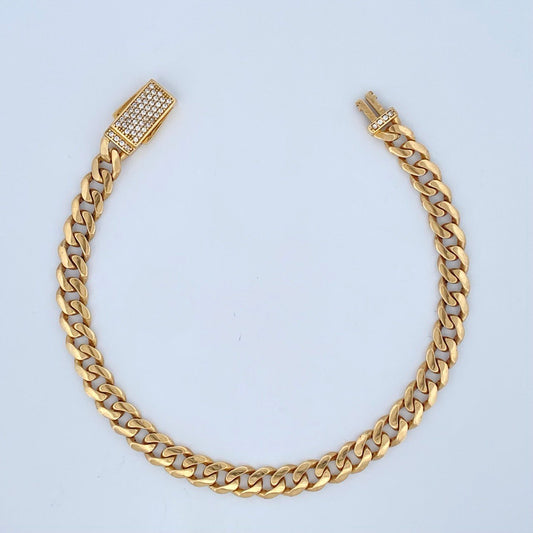 Pulso Cubana 8.15gr / 20cm / Oro Amarillo Nac.Esp. 18K &