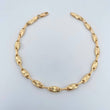 Pulso Rustico Eslabon 5.05gr / 21.4cm / 4.5mm Diamantado Oro Amarillo 18K $