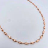 Cadena Rustica Eslabon 13.25gr / 61.4cm / 4.7mm Diamantada Oro Rosa 18K $