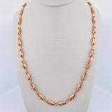 Cadena Rustica Eslabon 13.25gr / 61.4cm / 4.7mm Diamantada Oro Rosa 18K $