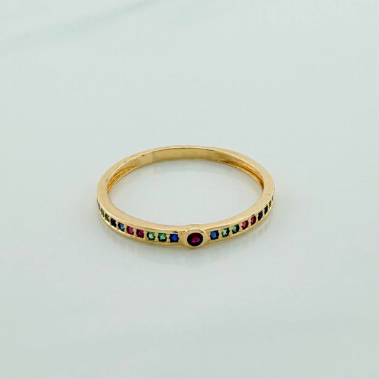 Anillo Carril 1.5gr / T7 3/4 / Oro Amarillo 18K %