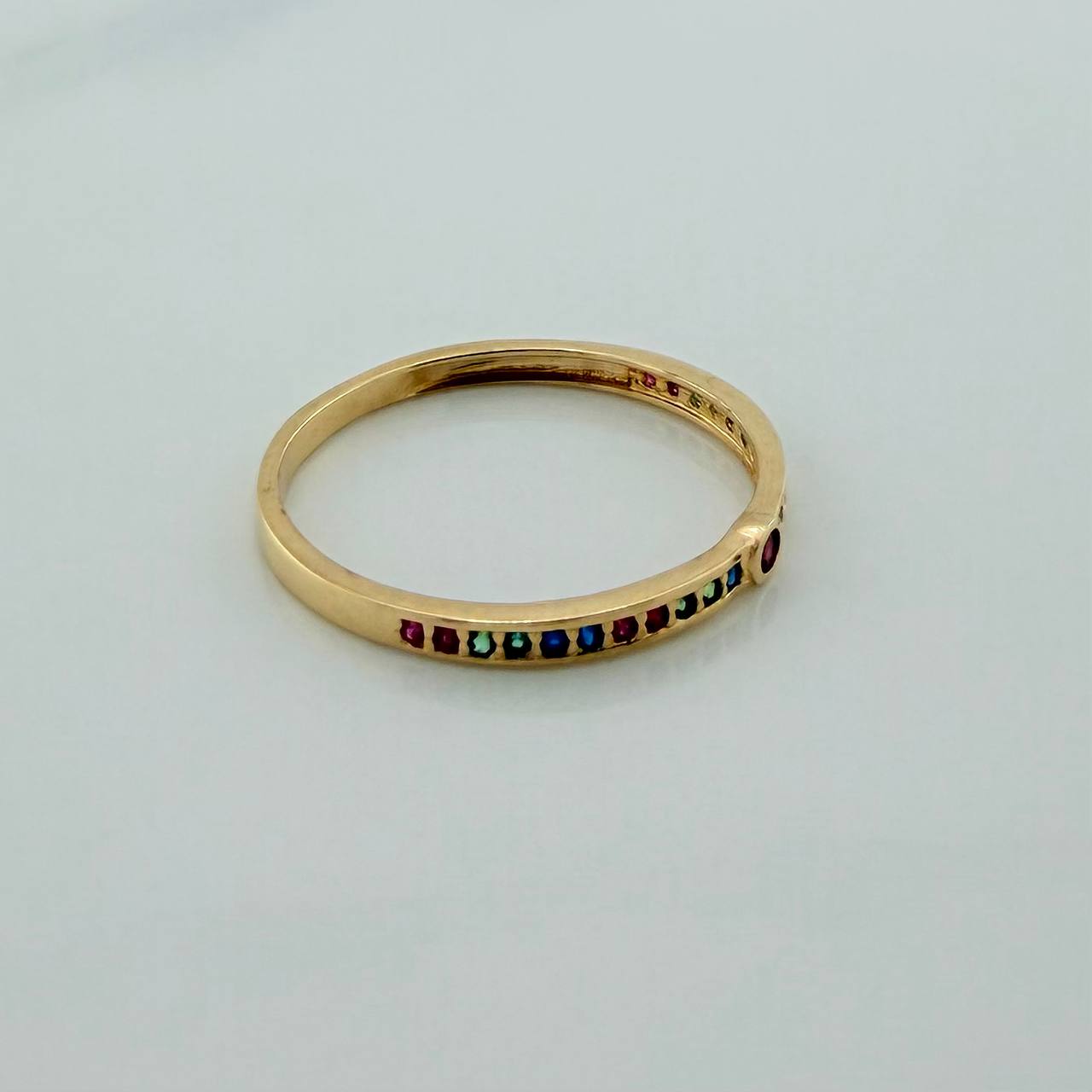 Anillo Carril 1.5gr / T7 3/4 / Oro Amarillo 18K %