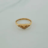 Anillo Trio Corazones 1.9gr / T6 1/2 / Oro Amarillo 18K %