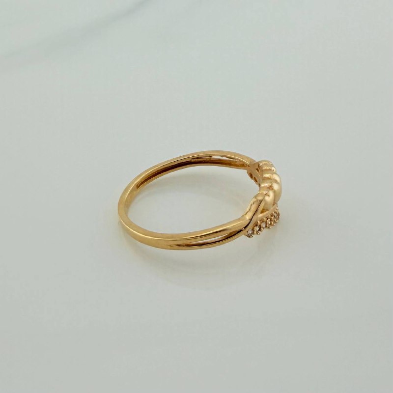 Anillo Trio Corazones 1.9gr / T6 1/2 / Oro Amarillo 18K %