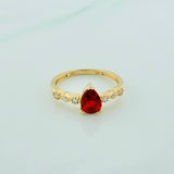 Anillo Solitario Gota 2.2gr / T6 / Oro Amarillo 18K %