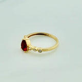Anillo Solitario Gota 1.95 g / T5 3/4 Oro Amarillo 18K
