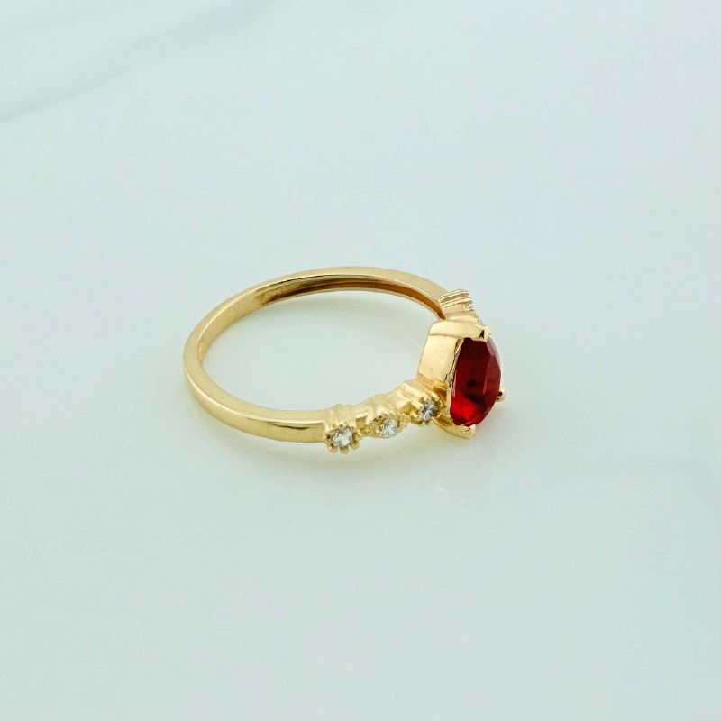 Anillo Solitario Gota 2.2gr / T6 / Oro Amarillo 18K %