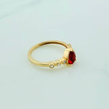 Anillo Solitario Gota 2.2gr / T6 / Oro Amarillo 18K %