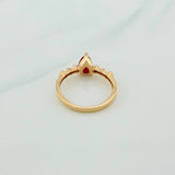 Anillo Solitario Gota 2.2gr / T6 / Oro Amarillo 18K %