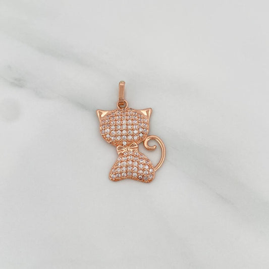 Dije Gato 2.1gr / 2.6cm / Oro Rosa 18K %