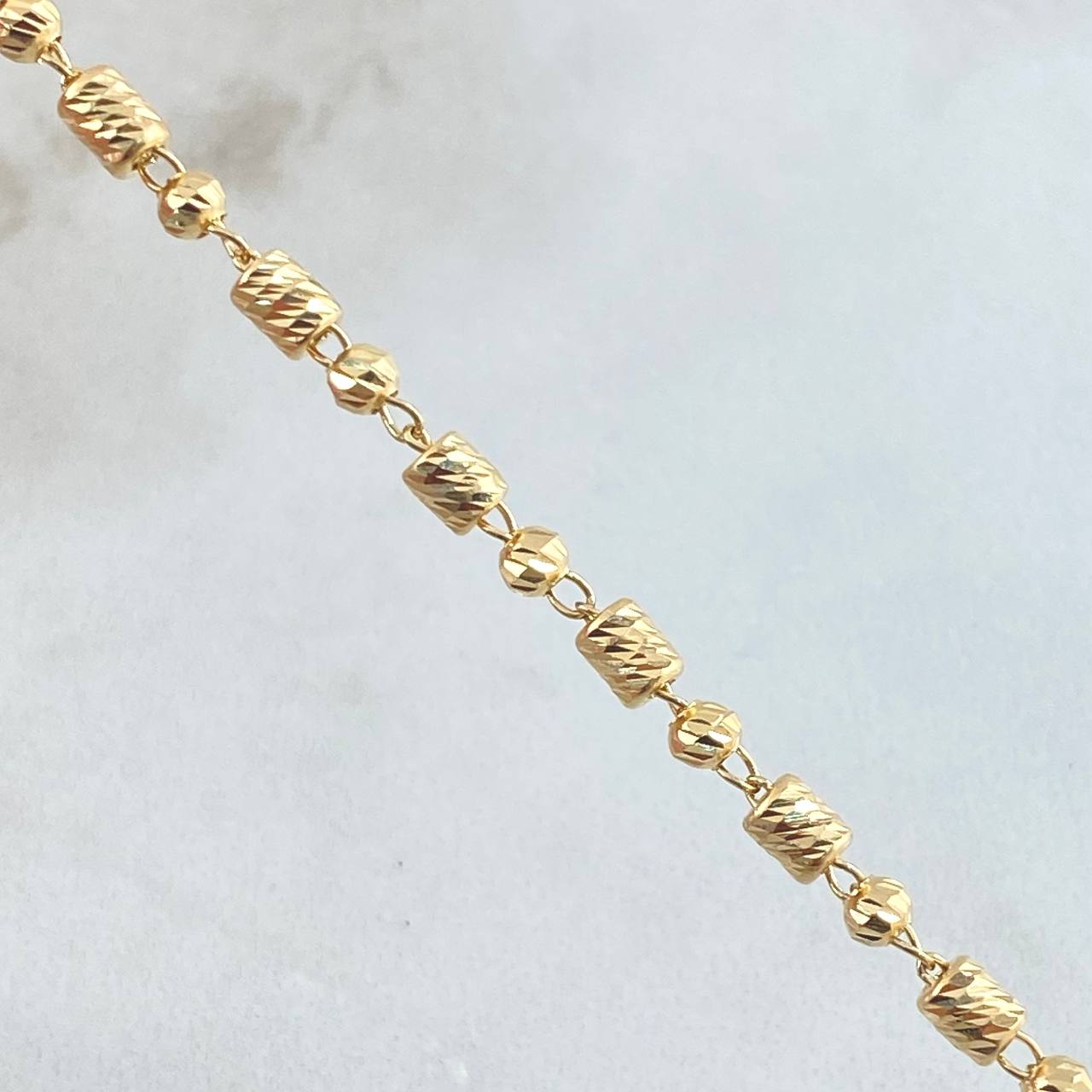 Cadena Militar Cilindro 10.9gr / 60cm / Oro Amarillo 18K