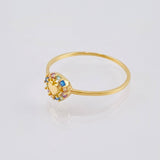 Anillo Circulo Corazón 1.05 g / T7 Oro Amarillo 18K