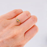 Anillo Circulo Corazon 1.1 g / T7 1/2 Oro Amarillo 18K