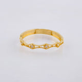 Anillo Rombos Tranversales 1.35gr / T7 3/4 / Oro Amarillo 18K