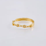 Anillo Rombos Tranversales 1.35gr / T7 3/4 / Oro Amarillo 18K