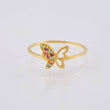Anillo Mariposa Silueta 1.1gr / T7 / Oro Amarillo 18K