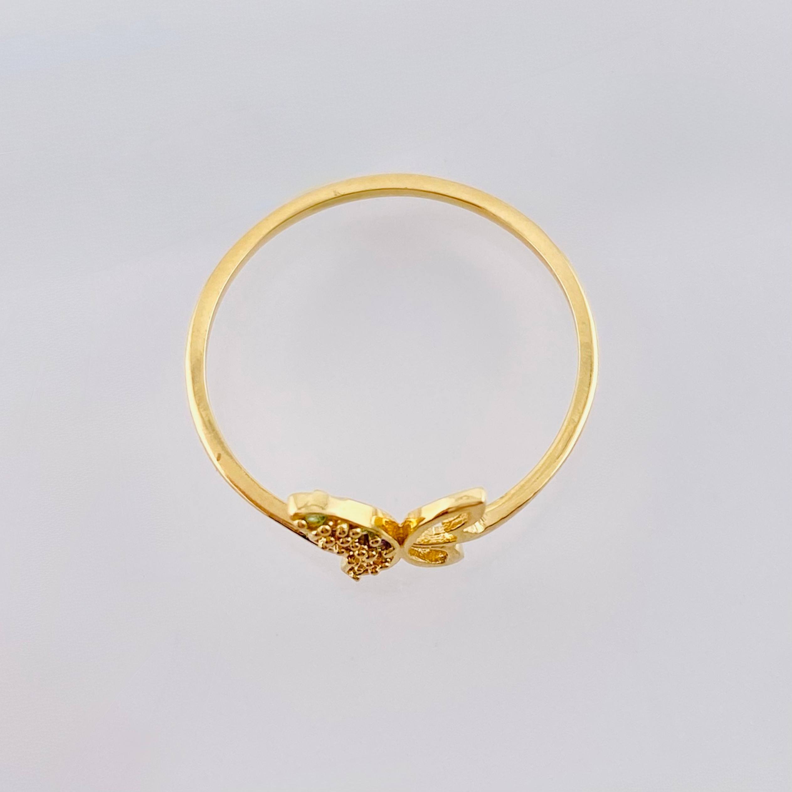 Anillo Mariposa Silueta 1.1gr / T7 / Oro Amarillo 18K