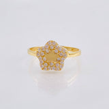 Anillo Estrella En Flor 2.15 g / T7 3/4 Oro Amarillo 18K