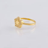 Anillo Estrella En Flor 1.9 g / T7 1/4 Oro Amarillo 18K