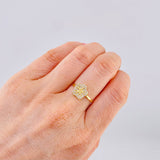 Anillo Estrella En Flor 2.1 g / T8 Oro Amarillo 18K