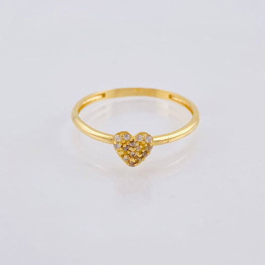 Anillo Corazon Tupido 1.5gr / T7 / Oro Amarillo 18K