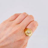 Anillo Corona Rx 3.8gr / T12 / Dos Oros Amarillo Blanco 18K ©