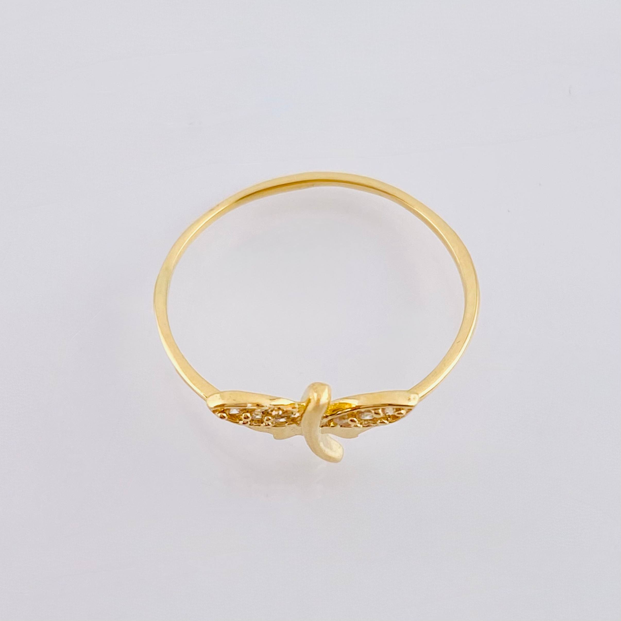 Anillo Libelula 1.1 g / T7 1/4 Oro Amarillo 18K