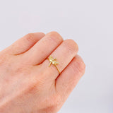 Anillo Libelula 1.1 g / T7 1/4 Oro Amarillo 18K