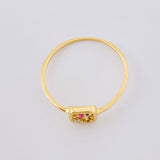 Anillo Recuadro Triqui 0.95 g / T8 1/4 Oro Amarillo 18K