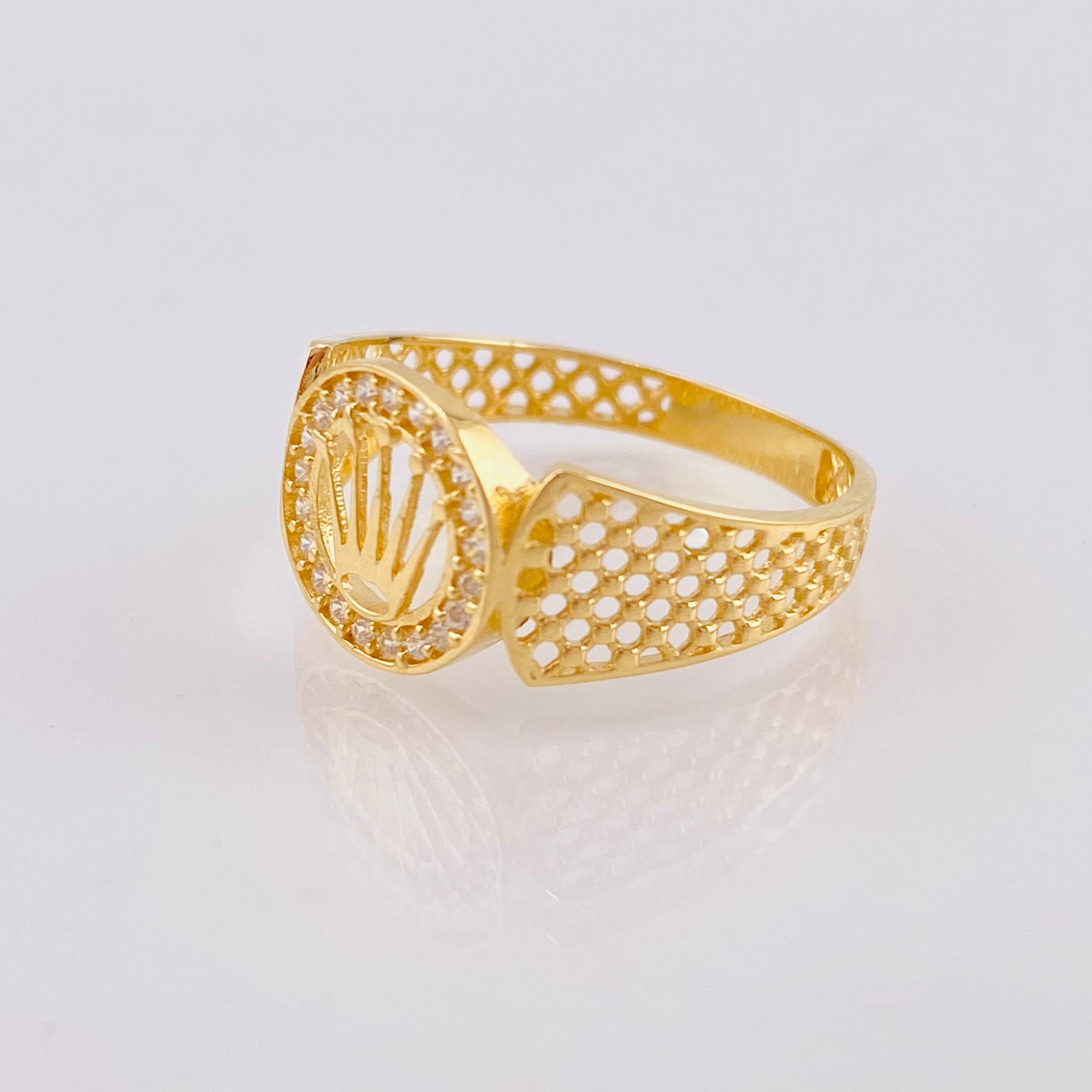 Anillo Corona Maya 2.5gr / T7 1/2 / Oro Amarillo 18K