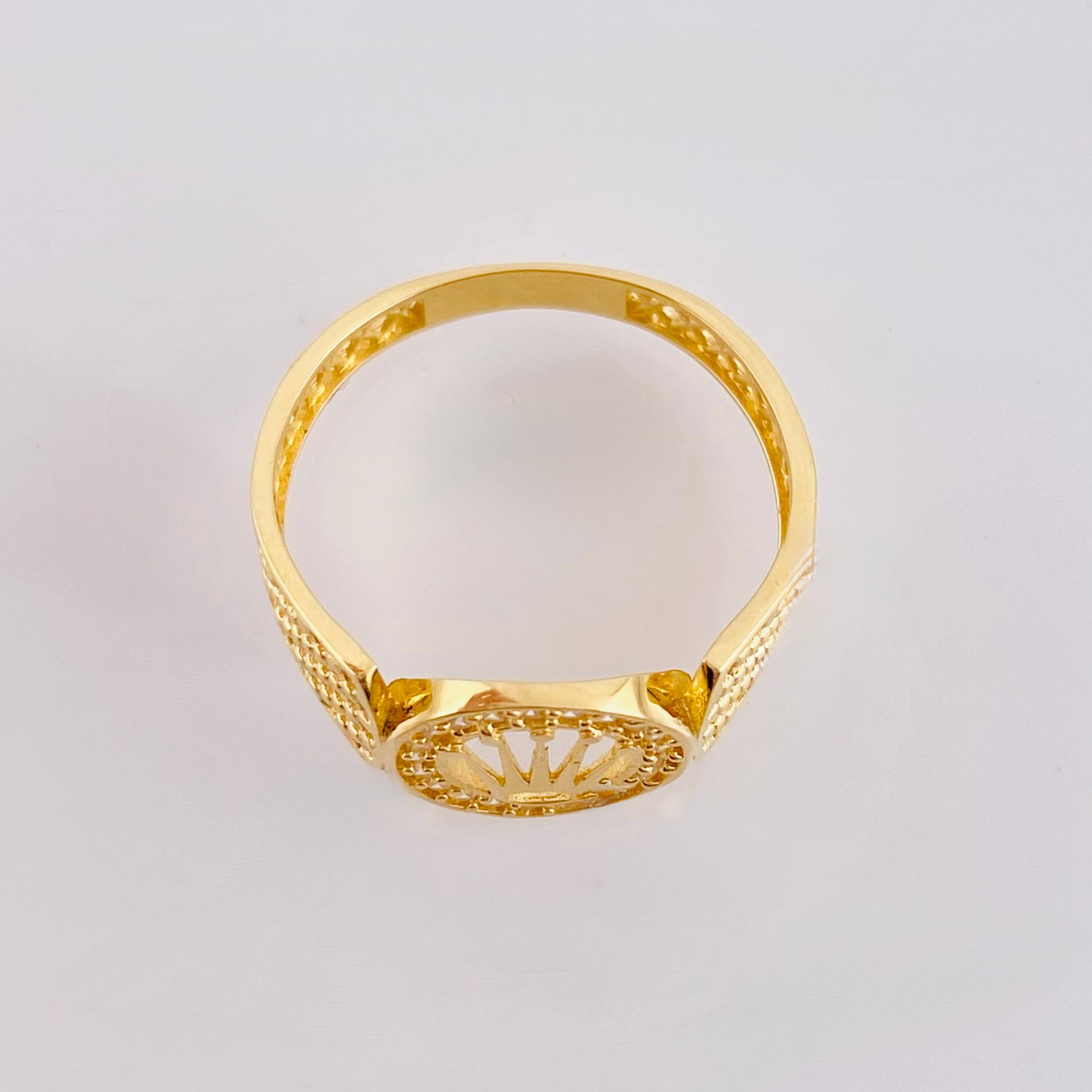 Anillo Corona Maya 2.5gr / T7 1/2 / Oro Amarillo 18K