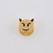 Herraje Emoji Diablo Cachos Negros 1.05gr / 0.8cm / Oro Amarillo 18K
