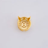 Herraje Emoji Diablo Cachos Negros 1.05gr / 0.8cm / Oro Amarillo 18K