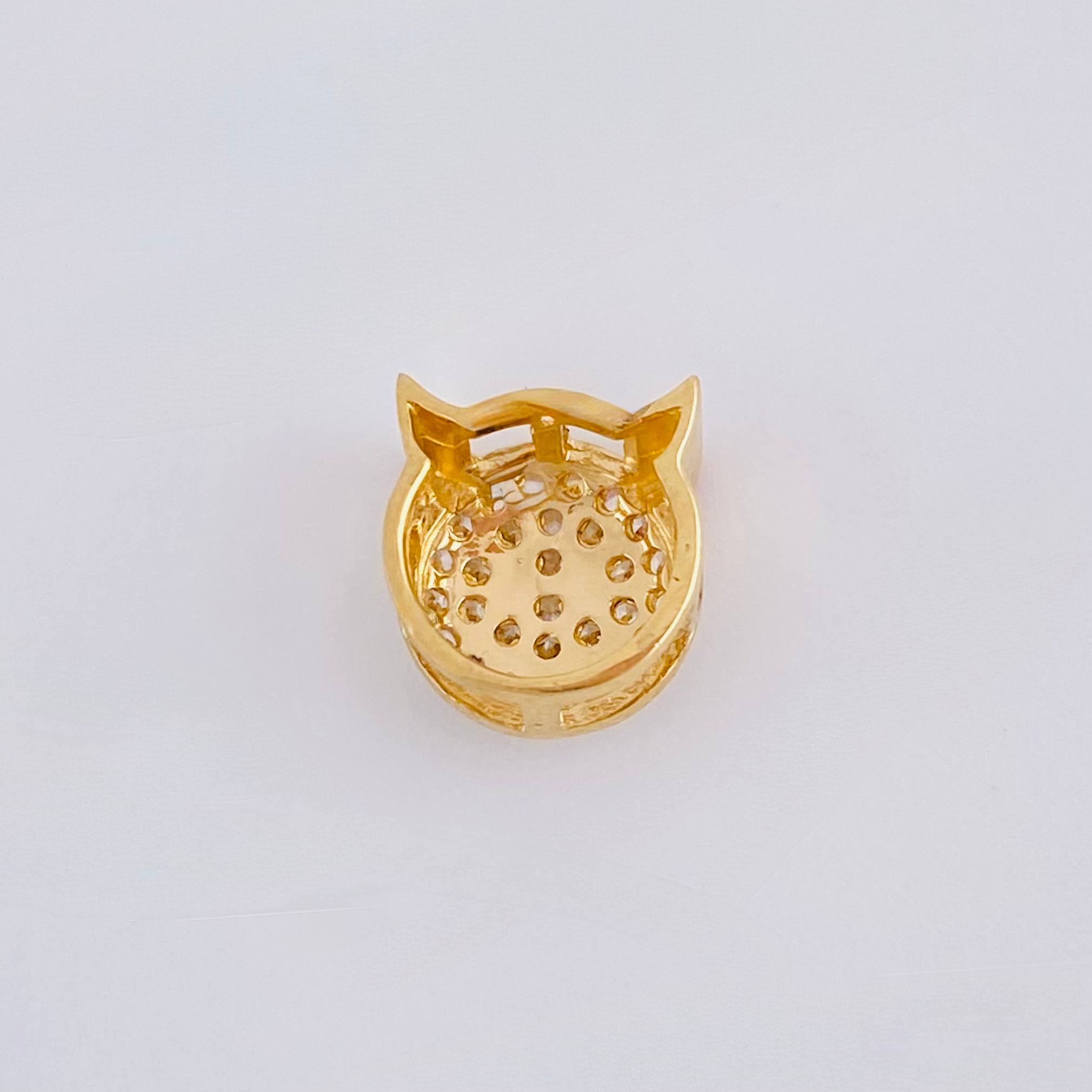 Herraje Emoji Diablo Cachos Rojos 1.1gr / 0.8cm / Oro Amarillo 18K