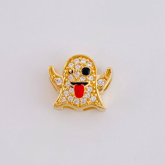 Herraje Emoji Fantasma 0.9gr / 0.8cm / Oro Amarillo 18K
