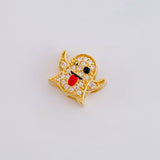 Herraje Emoji Fantasma 0.85gr / 0.8cm / Oro Amarillo 18K