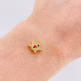 Herraje Emoji Fantasma 0.85gr / 0.8cm / Oro Amarillo 18K