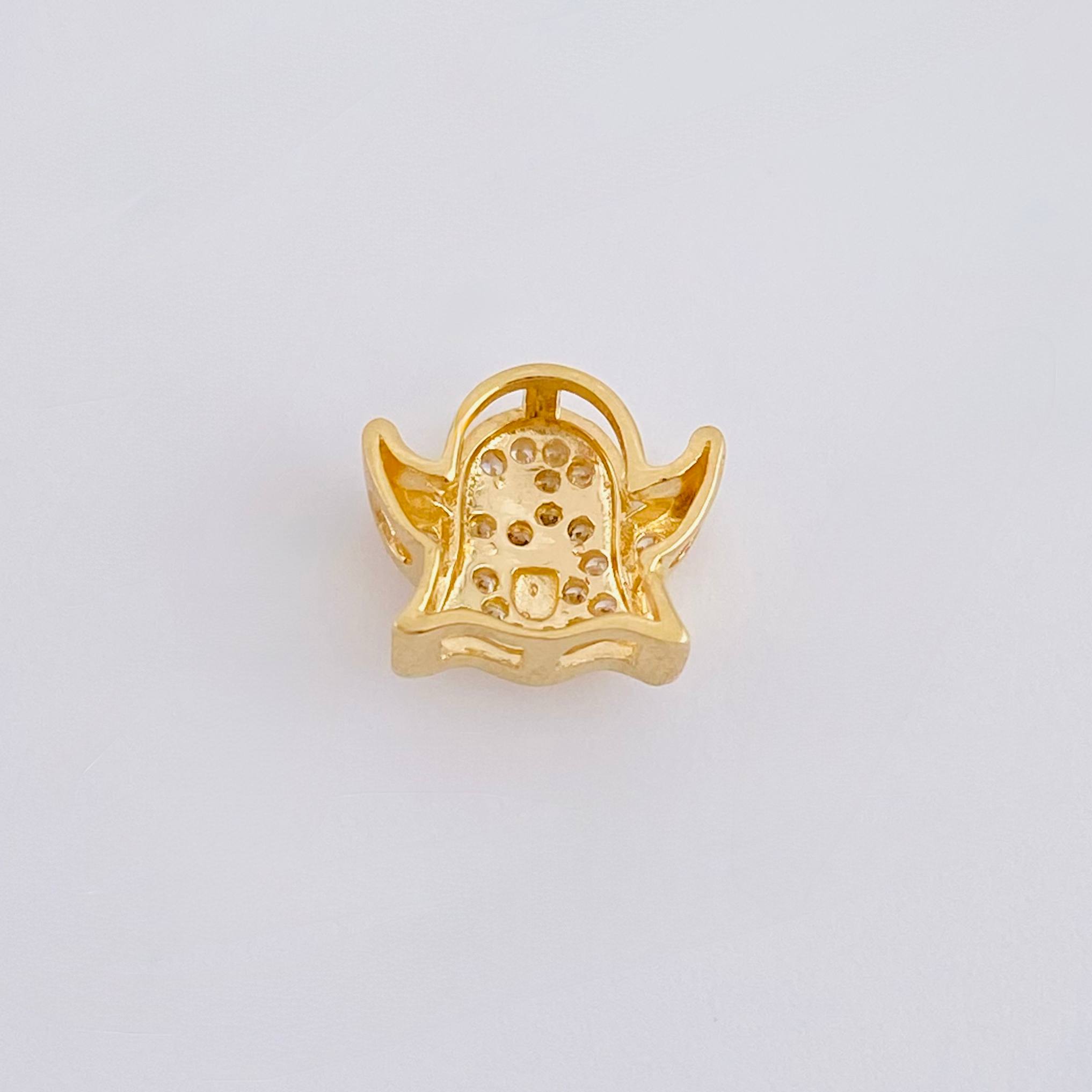 Herraje Emoji Fantasma 0.85gr / 0.8cm / Oro Amarillo 18K ©