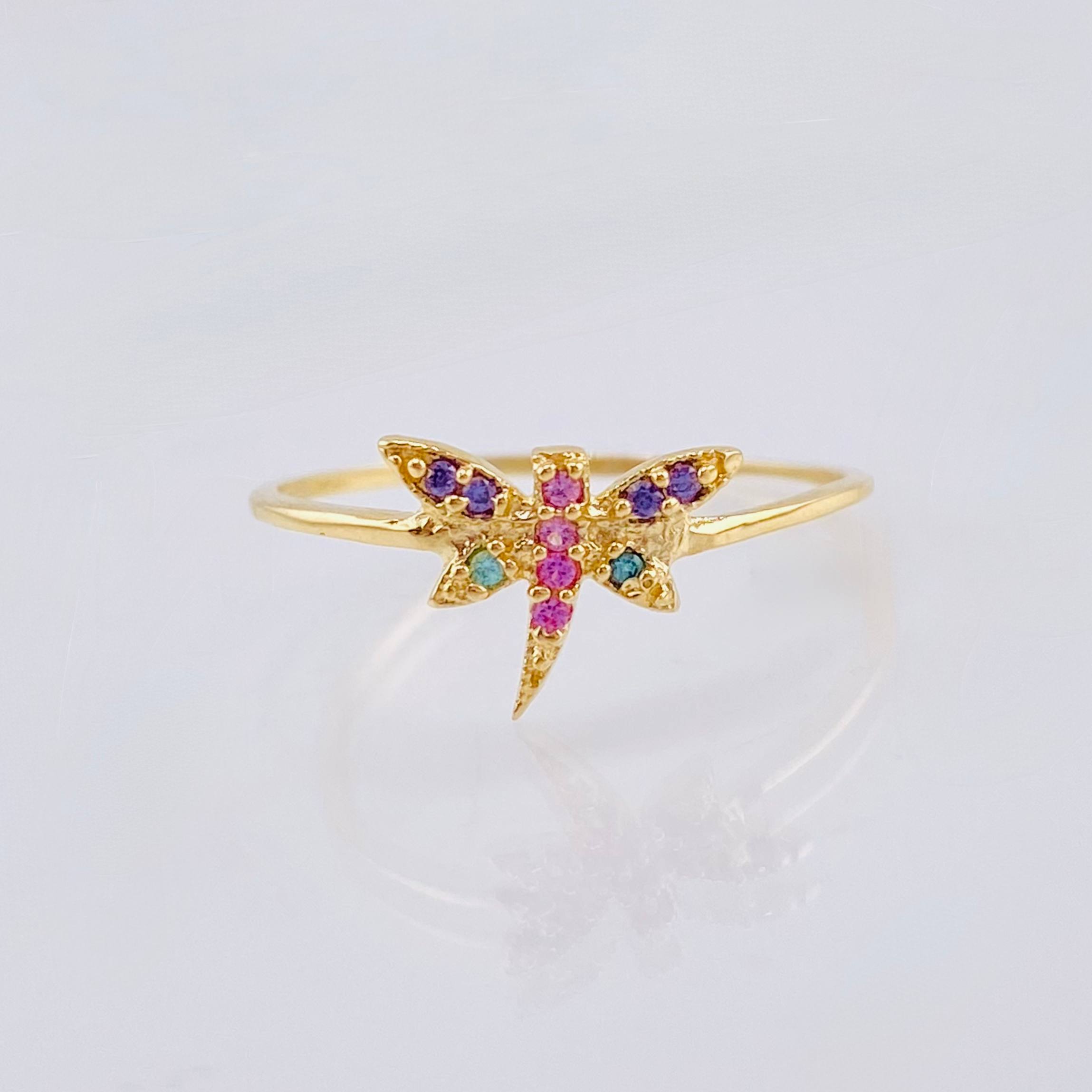 Anillo Libelula 0.9 g / T5 1/2 Oro Amarillo 18K