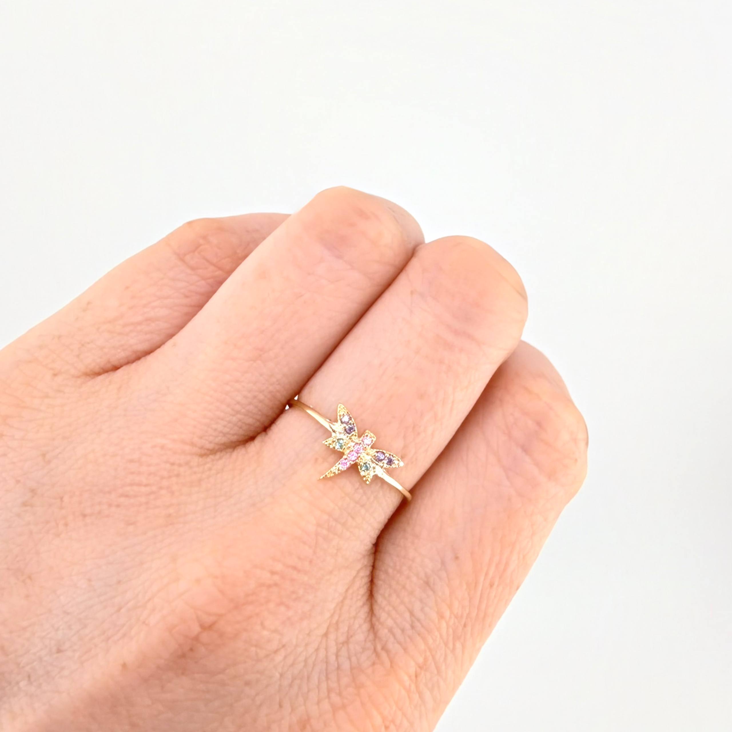 Anillo Libelula 0.9 g / T5 1/2 Oro Amarillo 18K