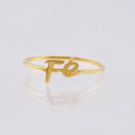 Anillo Fé 1.55 g / T5 Oro Amarillo 18K