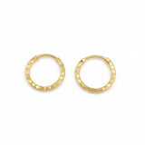 Candongas Aro Diamantado 0.4gr / 1cm / Oro Amarillo 18K