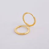 Candongas Aro Diamantado 0.4gr / 1cm / Oro Amarillo 18K ©