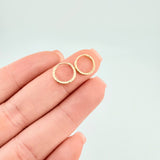 Candongas Aro Diamantado 0.4gr / 1cm / Oro Amarillo 18K