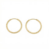 Candongas Aro Diamantado 0.75gr / 1.6cm / Oro Amarillo 18K *