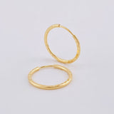 Candongas Aro Diamantado 0.7gr / 1.5cm / Oro Amarillo 18K ©