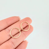 Candongas Aro Diamantado 0.75gr / 1.6cm / Oro Amarillo 18K *