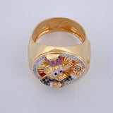Anillo Pato Inspirado 9.2gr / T9 1/2 / Tres Oros 18K $