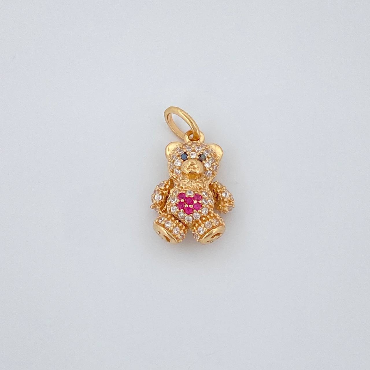 Dije Oso Corazon Articulado 2.6gr / 2cm / Oro Amarillo 18K $